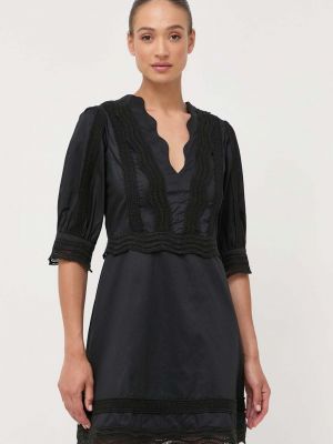 Pamučna mini haljina Ivy Oak crna