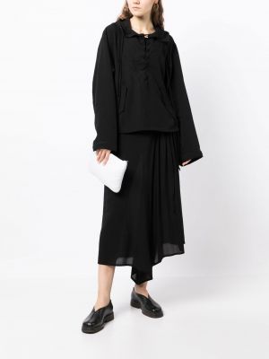 Spitzen schnür hoodie Yohji Yamamoto schwarz