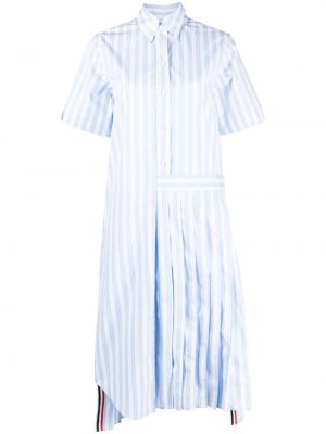Sukienka koszulowa bawełniana plisowana Thom Browne