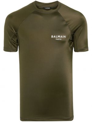 T-shirt mit print mit rundem ausschnitt Balmain