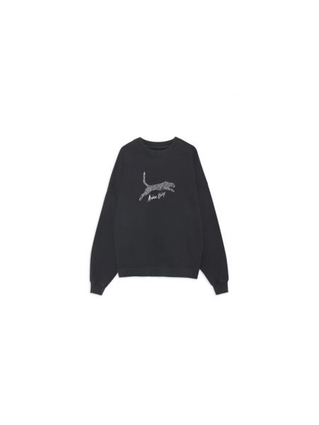 Sweatshirt mit print mit leopardenmuster Anine Bing schwarz