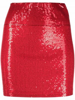Minigonna con paillettes Atu Body Couture rosso