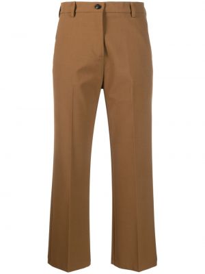 Spodnie ze stretchem Semicouture brązowe