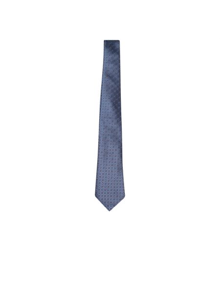 Niebieski jedwabny krawat Canali