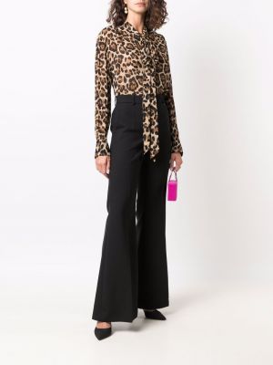 Camisa con estampado leopardo Blumarine marrón