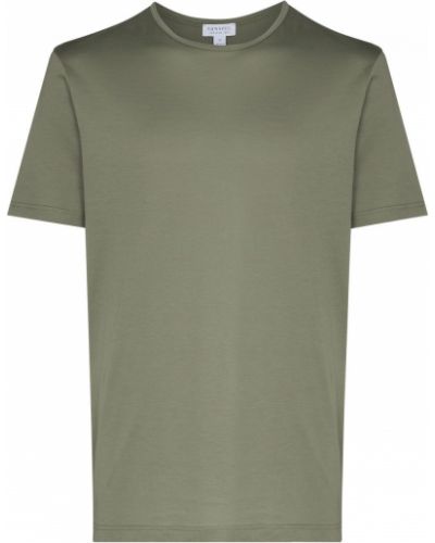 T-shirt col rond Sunspel vert