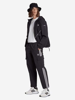 Αντιανεμικό μπουφάν Adidas Originals μαύρο