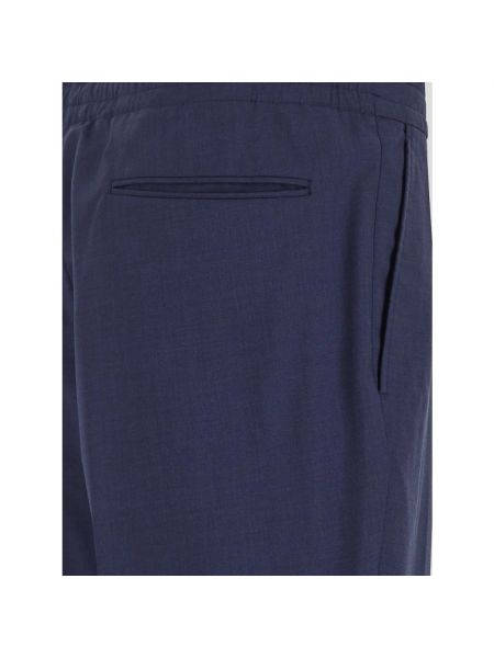 Pantalones rectos de lana Ermenegildo Zegna azul