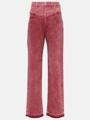 Straight fit džíny Isabel Marant růžové
