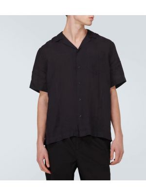 Camisa de lino Frescobol Carioca negro