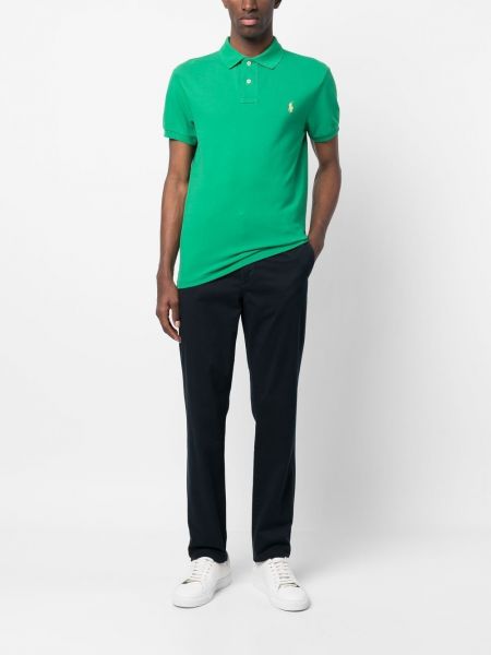 Slim fit t-shirt mit stickerei Polo Ralph Lauren grün