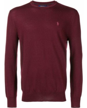 Sweter dopasowany Polo Ralph Lauren czerwony