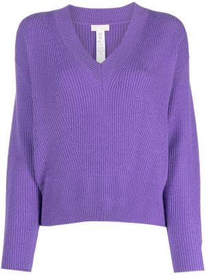 Пуловер с v-образно деколте Liu Jo виолетово