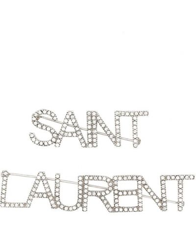 Broszka srebrna Saint Laurent