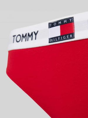 Stringi bawełniane Tommy Hilfiger czerwone