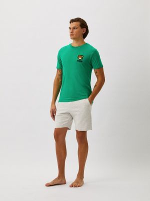 Футболка Moschino Underwear зеленая