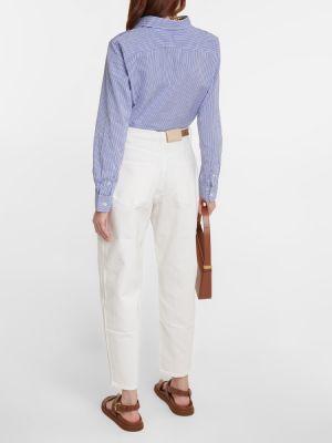 Džíny s vysokým pasem Polo Ralph Lauren bílé