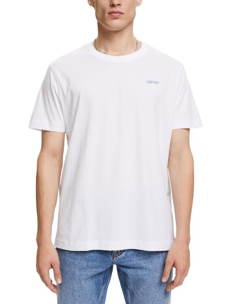Camiseta de algodón Esprit blanco
