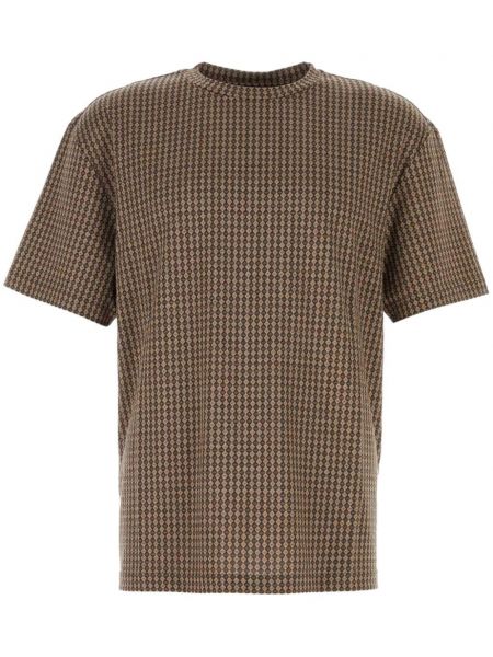 Broderet t-shirt Giorgio Armani brun