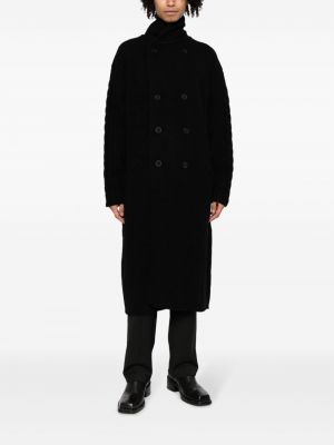 Płaszcz wełniany chunky Yohji Yamamoto czarny