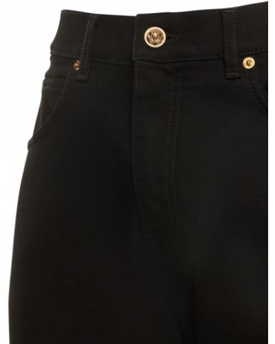 Bavlněné slim fit skinny džíny Versace černé