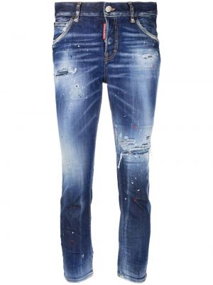 Distressed skinny jeans Dsquared2 blau