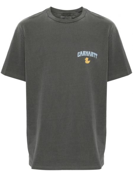 Kokvilnas t-krekls Carhartt Wip pelēks