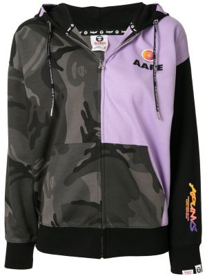 Blixtlås hoodie Aape By *a Bathing Ape® lila