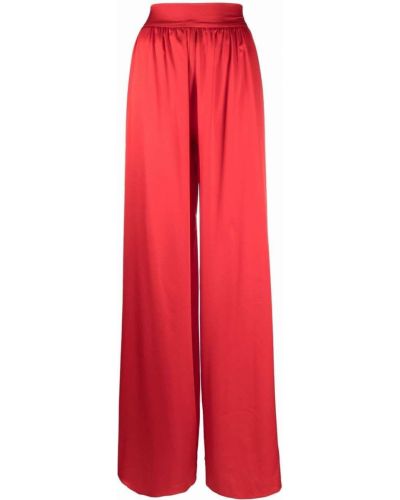 Pantalones de cintura alta de seda Atu Body Couture rojo
