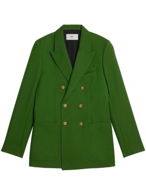 Blazer di lana Ami Paris verde