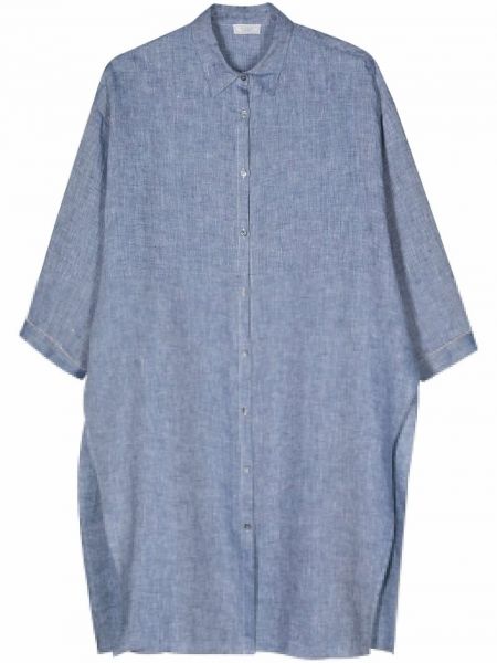 Lanena srajca Peserico modra