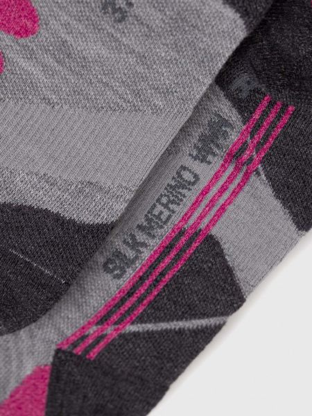 Jedwabne skarpety z wełny merino X-socks szare