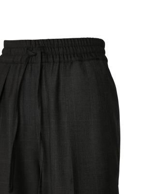 Vlněné kalhoty Isabel Marant šedé