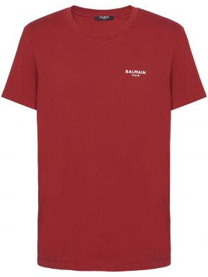 Bavlnené tričko Balmain červená
