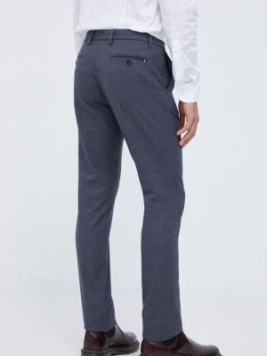 Jednobarevné kalhoty Tommy Hilfiger šedé