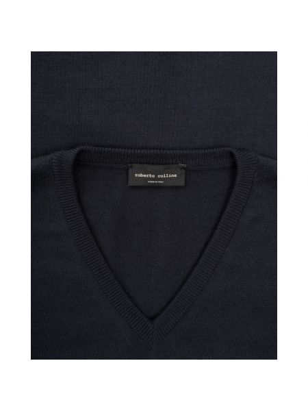 Jersey de lana merino de tela jersey Roberto Collina azul