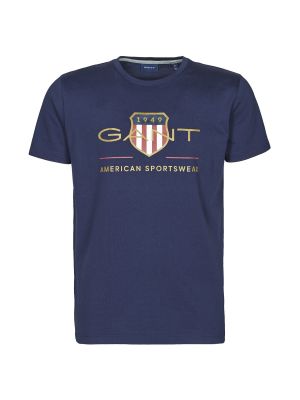 Tričko s krátkými rukávy Gant modré