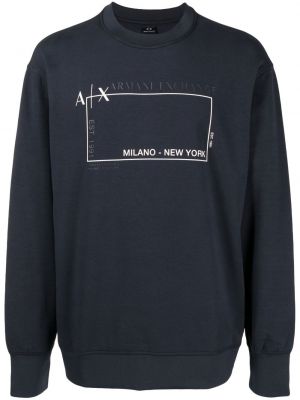 Sweatshirt mit rundem ausschnitt Armani Exchange blau