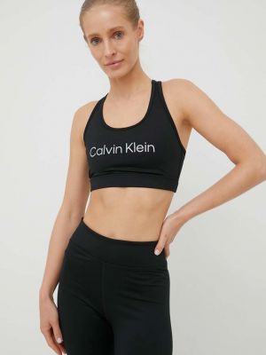 Sportovní podprsenka Calvin Klein Performance Ck Essentials černá barva