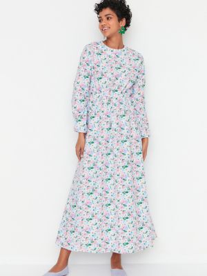 Pletené kvetinové šaty Trendyol