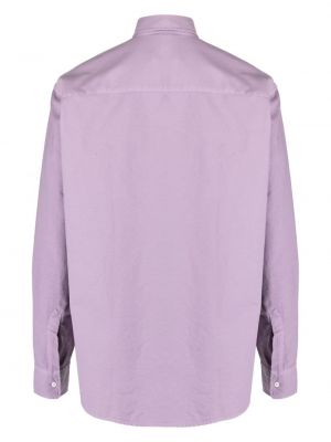 Bavlněná košile Aspesi fialová