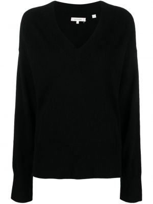 Dzianinowy sweter z dekoltem w serek Chinti & Parker czarny