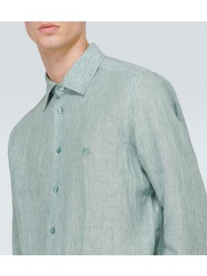 Camisa de lino Etro verde