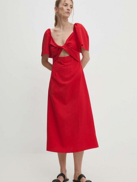 Midi haljina Answear Lab crvena