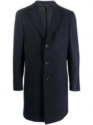 Vlněný kabát Canali modrý
