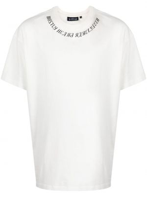 Bavlněné tričko s potiskem Mostly Heard Rarely Seen bílé