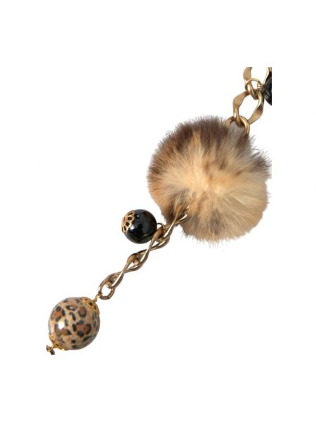 Cinturón con perlas de cuero leopardo Dolce & Gabbana