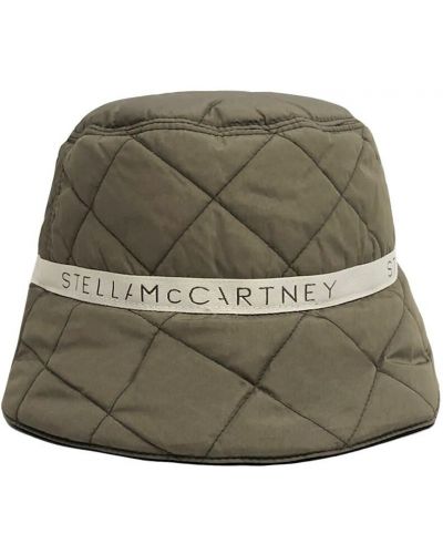 Pikowany nylonowy kapelusz dwustronny Stella Mccartney czarny