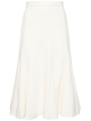 Midi sukňa s vysokým pásom Ermanno Scervino biela