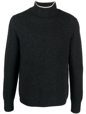 Кашмирен вълнен пуловер Theory сиво